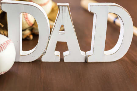 Celebrating Father's Day for baseball dad.の写真素材