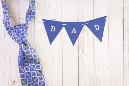 Paper banner with sign DAD for Father's Day.の写真素材