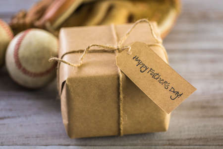 Celebrating Father's Day for baseball dad.の写真素材