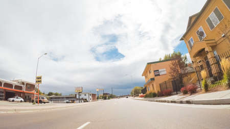 Colorado Springs, Colorado, USA-October 6, 2018 - Driving on paved roads in Colorado Springs in Autumn.のeditorial素材