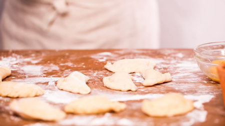 Step by step. Making home made empanadas with different fillings.