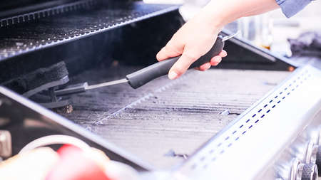 Step by step. Grilling vegetables to make filling for empanadas.の写真素材