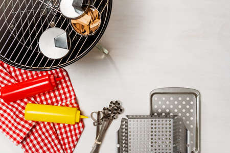 BBQ tools for summer BBQ party.の写真素材
