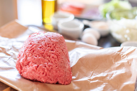 Preparing gourmet burger beef patties for classic burgers.