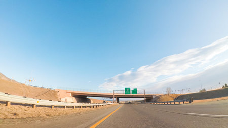 Driving on Intestate highway 470 early in the morning.