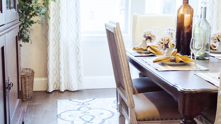 Modern dining room in luxury house.