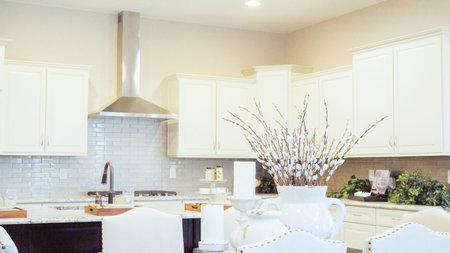 Modern kitchen in luxury house.の写真素材