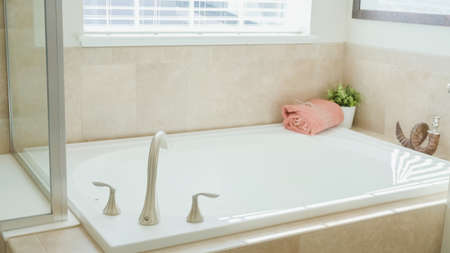 Modern master bathroom of luxury home.の写真素材