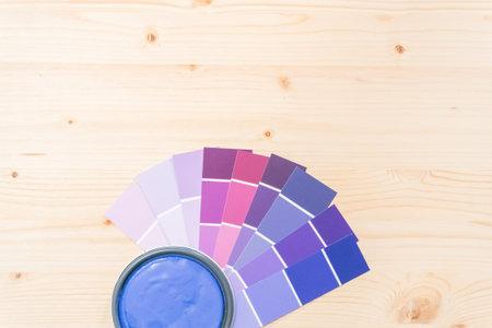 Purple interior paint for home improvement project.