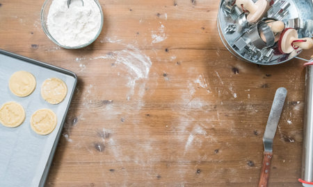 Baking Christmas sugar cookies for Santa.