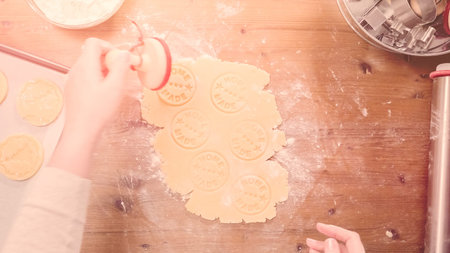 Baking Christmas sugar cookies for Santa.