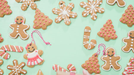 Packaging traditional home made gingerbread cookies as food gifts.