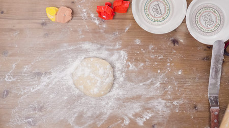 Step by step. Making pie crust from scratch to bake pumpkin pie.