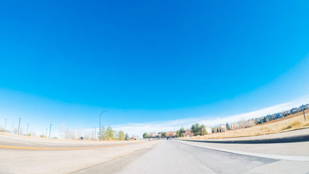 Driving through typical suburbia.