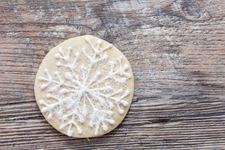 Christmas cookies decorated with royal icing.の写真素材