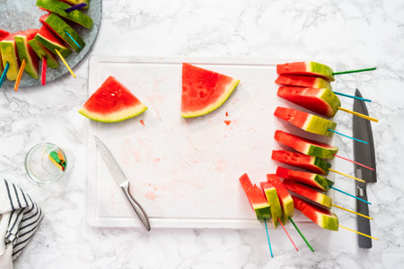 Red seedless watermelon slice for kids.