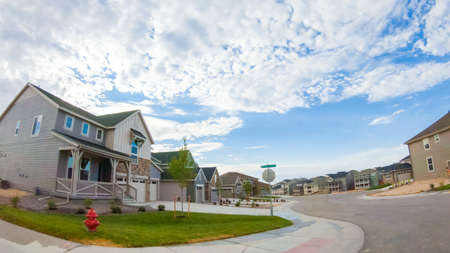 Denver, Colorado, USA-July 19, 2020 - View of the typical suburban neighborhood on a summer morning.のeditorial素材