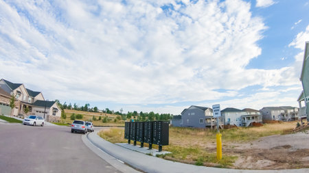Denver, Colorado, USA-July 19, 2020 - View of the typical suburban neighborhood on a summer morning.のeditorial素材