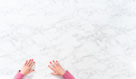 Flat lay. Easter egg coloring. Mixing food coloring with water and a dash of white vinegar to dye Easter eggs.の写真素材