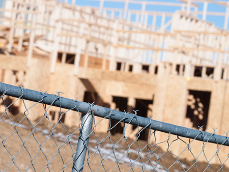 Townhome construction with wood framing.の写真素材