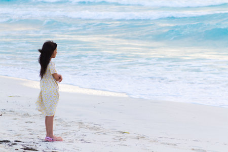 Vacationing on the beach of the Caribbean Sea.のeditorial素材