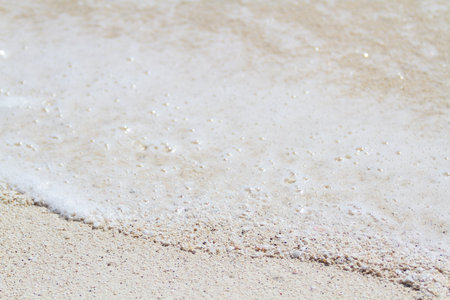 Water and soft sand of Saribbean Sea.の写真素材
