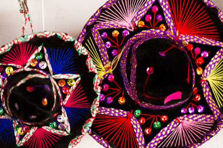 Local craft at souvenir market in Cancun, Mexico.
