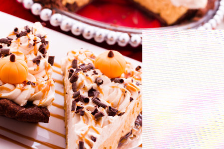 Chocolate salted caramel pumpkin cream pie for Thanksgiving.