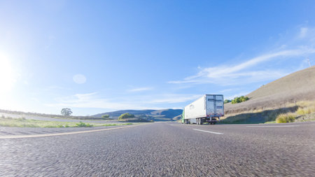Los Angeles, California, USA-December 4, 2022-POV-During the day, driving on HWY 101 near Arroyo...