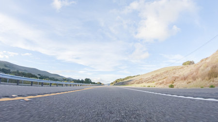 Basking in the beauty of a sunny winter day, driving on HWY 1 near Las Cruces, California offers...