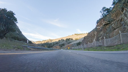 Basking in the beauty of a sunny winter day, driving on HWY 1 near Las Cruces, California offers...