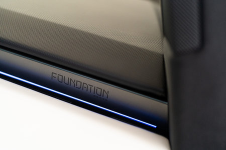 Denver, Colorado, USA-May 5, 2024- This image captures the sleek Foundation Series inscription...