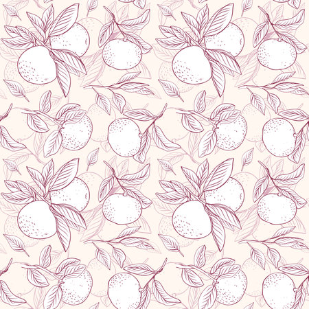Floral Fruit pattern. Pattern from mandarins and brunches. Beautiful pattern for textile,...