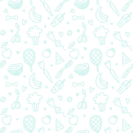 Hand drawn lettering Eat what you want day pattern.のイラスト素材