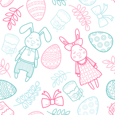 Decorative vector pattern for a holiday Easter.のイラスト素材