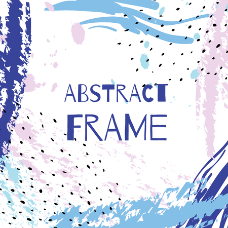 Vector hand draw abstract background frame. Illustration artのイラスト素材
