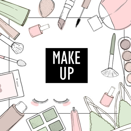 Make up template designのイラスト素材
