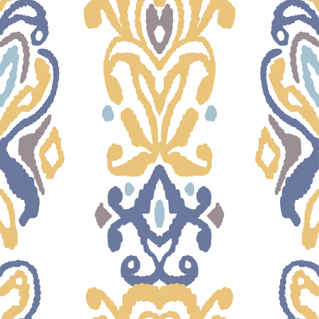 Pattern seamless folklore ornament. Tribal ethnic vector texture. Striped brush in Aztec style. Figure tribal embroidery. Indian, Scandinavian, Gypsy, Mexican, folk pattern. Vector illustration.のイラスト素材