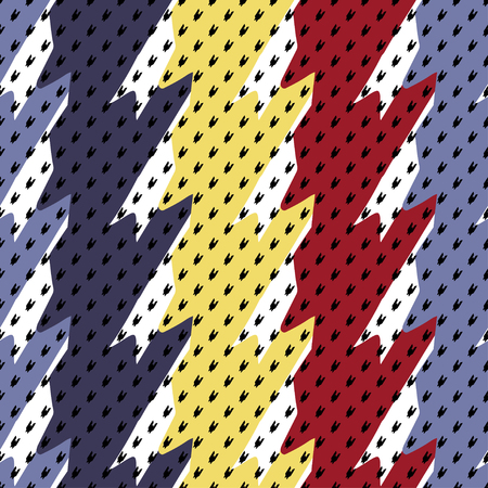 Seamless color bright dogtooth vector pattern. Vintage fashion textile background.Graphic classic textureのイラスト素材