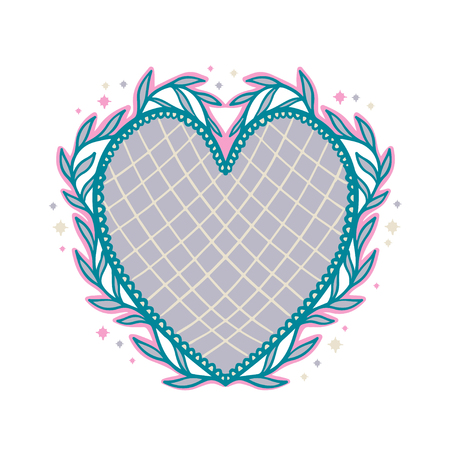 Sacred mexican spirit color. Soul symbol religion. Decoration emblem holy heart.Sacramental religion.Vector illustration.のイラスト素材