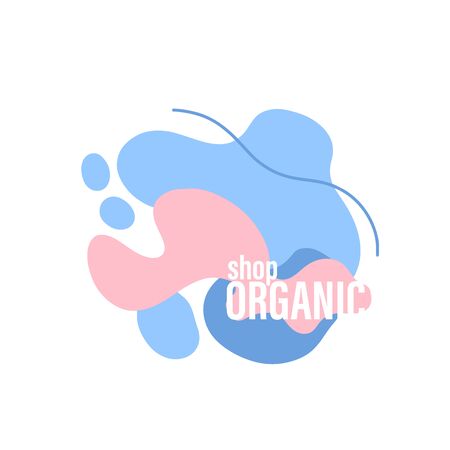 Abstract modern form bright color. Hand drawn naive style.Template for the design of a logo, flyer or presentation.のイラスト素材