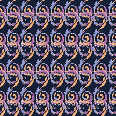 Seamless pattern nature vintage style.Floral classic ornament.Design for home decor, fabric, carpet, wrappingのイラスト素材