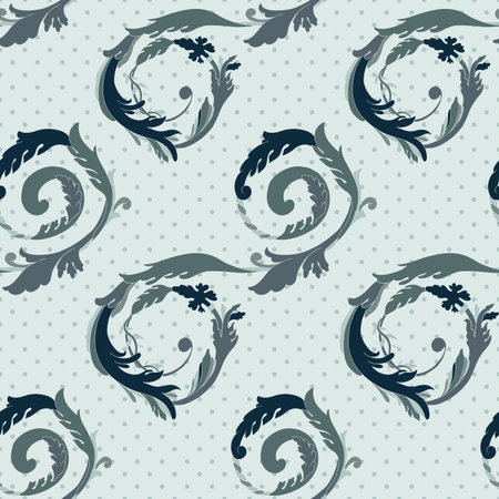 Seamless pattern nature vintage style.Floral classic ornament.Design for home decor, fabric, carpet,...