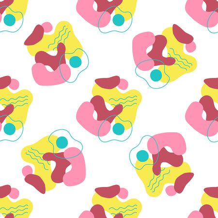 Seamless pattern memphis abstract background.Design decoration creative.Print textile,fabric.Vector illustrationのイラスト素材