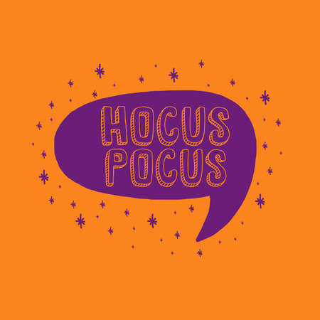 Speech text lable halloween holiday set. Collection design decoration name designation. Vector illustration.のイラスト素材