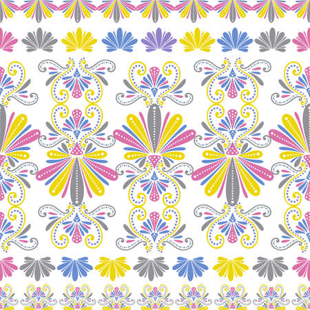 Seamless ornament pattern abstract.Geometric folklore pattern.Tribal ethnic texture.のイラスト素材