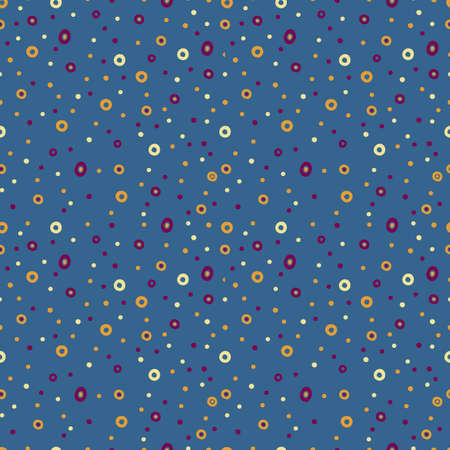 Abstract seamless pattern dotted blue color.Modern hand drawn texture background.のイラスト素材