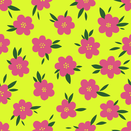 Seamless pattern flower design.Print botanical textile fabric fashion.Modern vintage style.