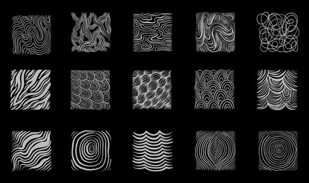 Texture art ink drawing exemples pencil. Design abstract sketch black color.のイラスト素材