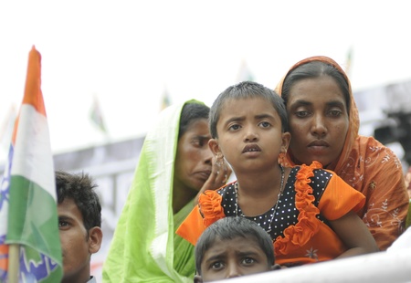 KOLKATA - FEBRUARY 20: Unidentified Victims of the political killings looking during a rally of All India Trinamool Congress ,organized to kick the 2011 election champagne, in Kolkata, India on February 20, 2011.のeditorial素材